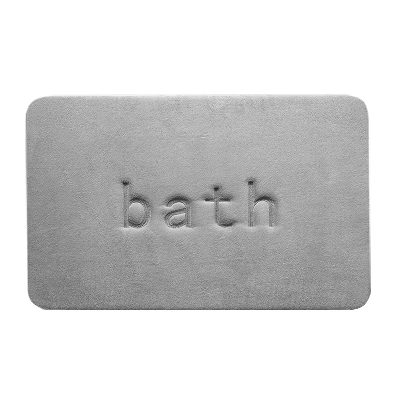 Tapis de bain Simple, couleur unie, rebond Super doux, absorbant l'eau, séchage rapide, pour salle de bain, paillasson de salle de douche