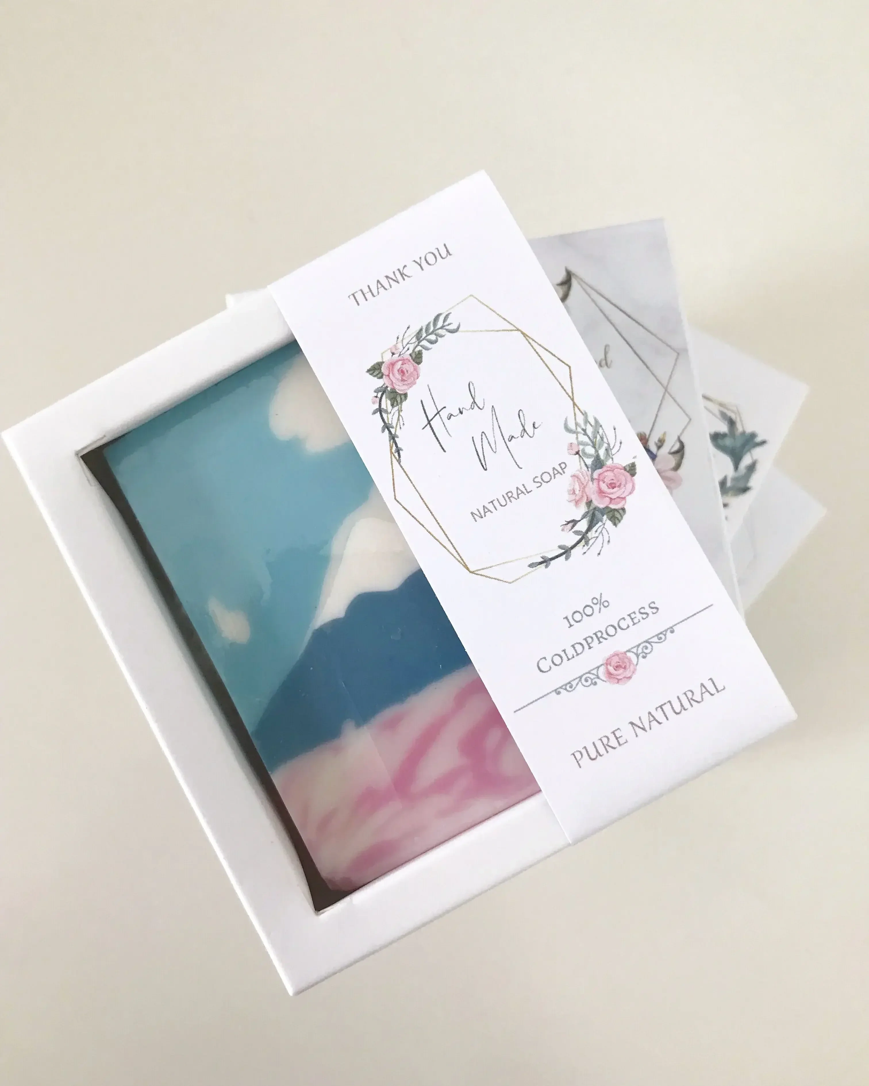 Boîte d'emballage en papier Regina faite à la main avec taille enveloppée
