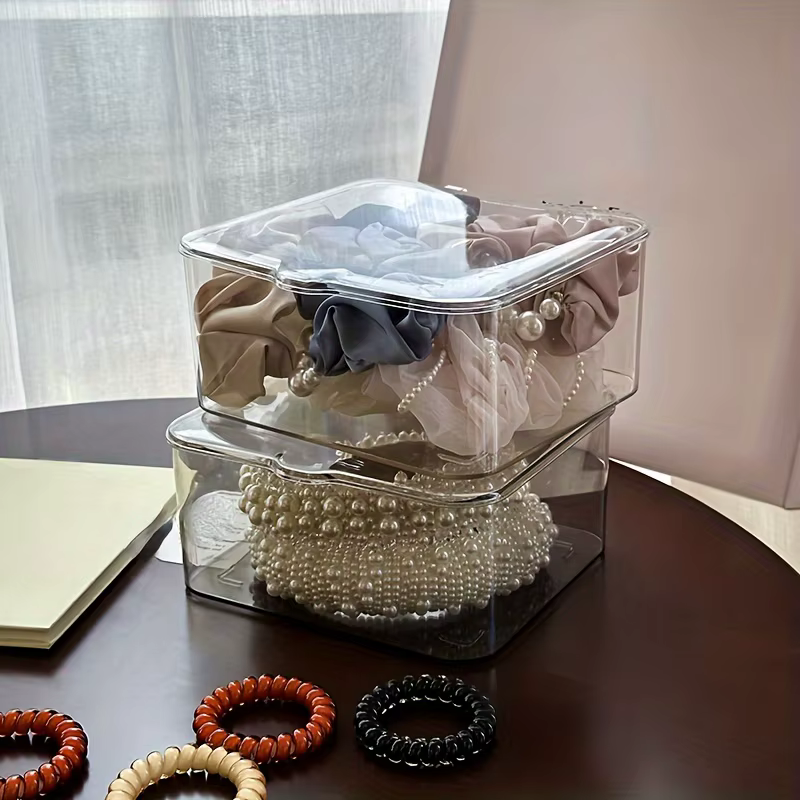 Boîtes de rangement en plastique empilables avec couvercles