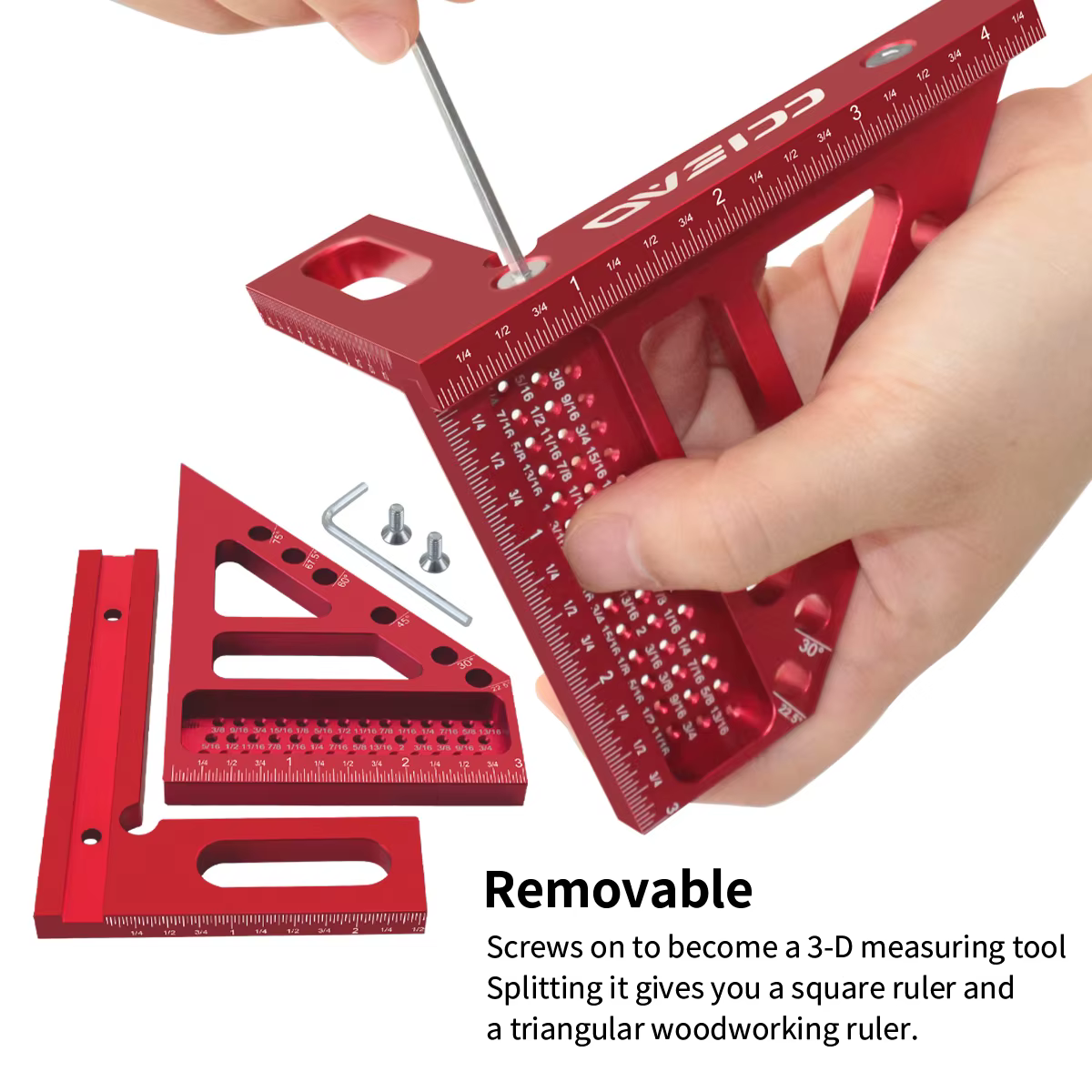 Règle de mesure multi-angle impériale 3D