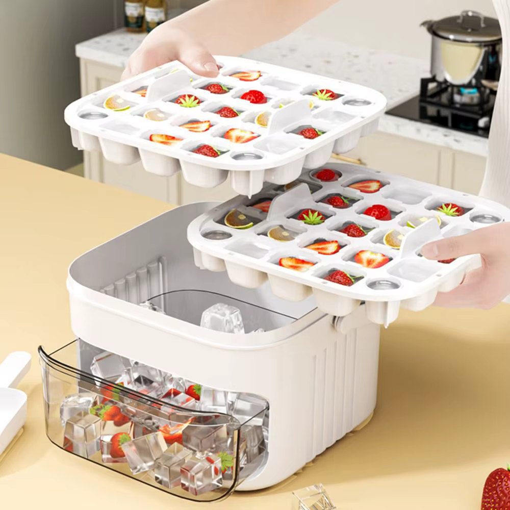 Machine à glaçons à 50 cubes avec capuchon de presse facile
