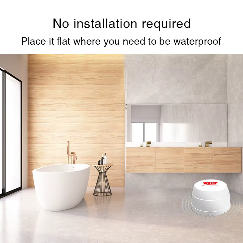 Tuya-Détecteur de fuite d'eau WiFi, capteur d'inondation, Smart Life, surveillance à distance, sécurité de débordement d'eau, Alexa, Google
