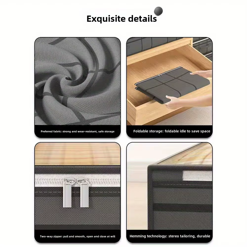 2 boîtes de rangement extra larges sous le lit