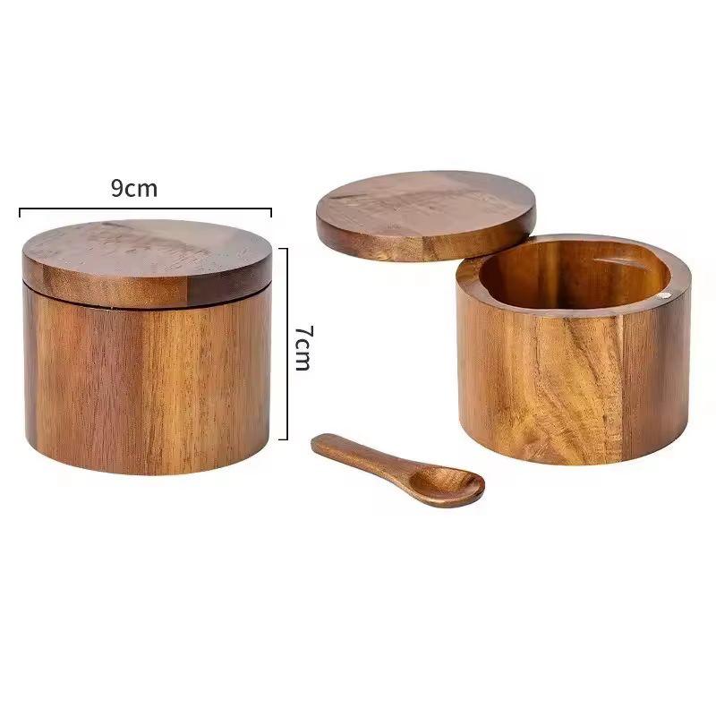 Pot d'assaisonnement en bois