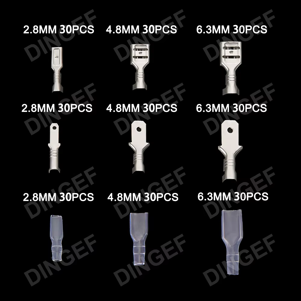 270 pièces/boîte 2.8mm 4.8mm 6.3mm bornes à sertir joint isolé connecteurs de fil électrique Kit d'assortiment