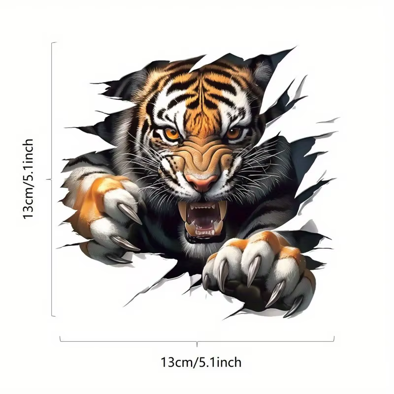 Autocollant en vinyle motif tigre