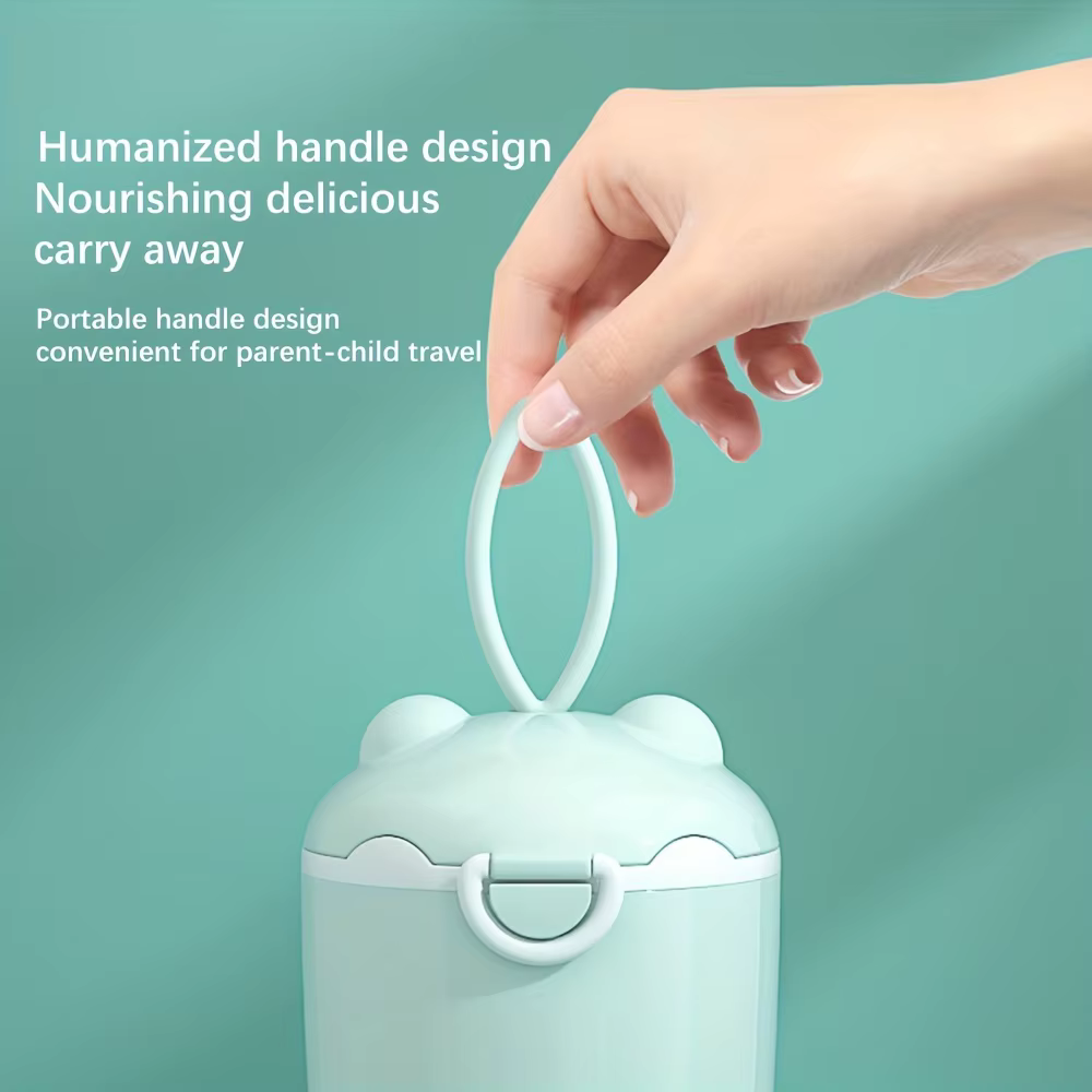 Boîte de lait en poudre Portable à quatre couches, récipient de lait en poudre, boîte rotative de stockage des aliments 1 pièce