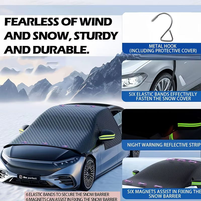 Housse de protection contre la neige pour pare-brise avant de voiture