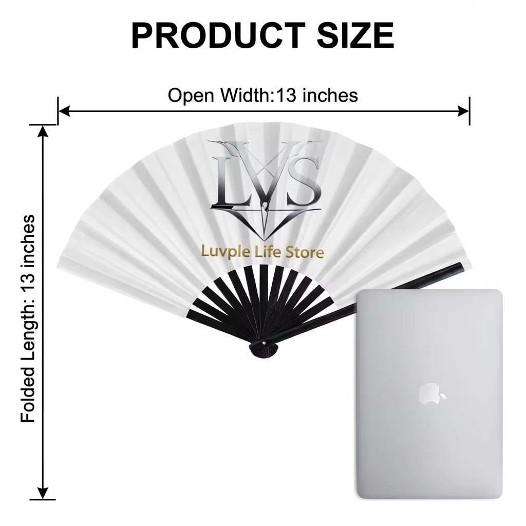 Éventail pliable personnalisable | Impression recto/verso | Conception personnalisée pour la danse flamenco, les mariages et les événements