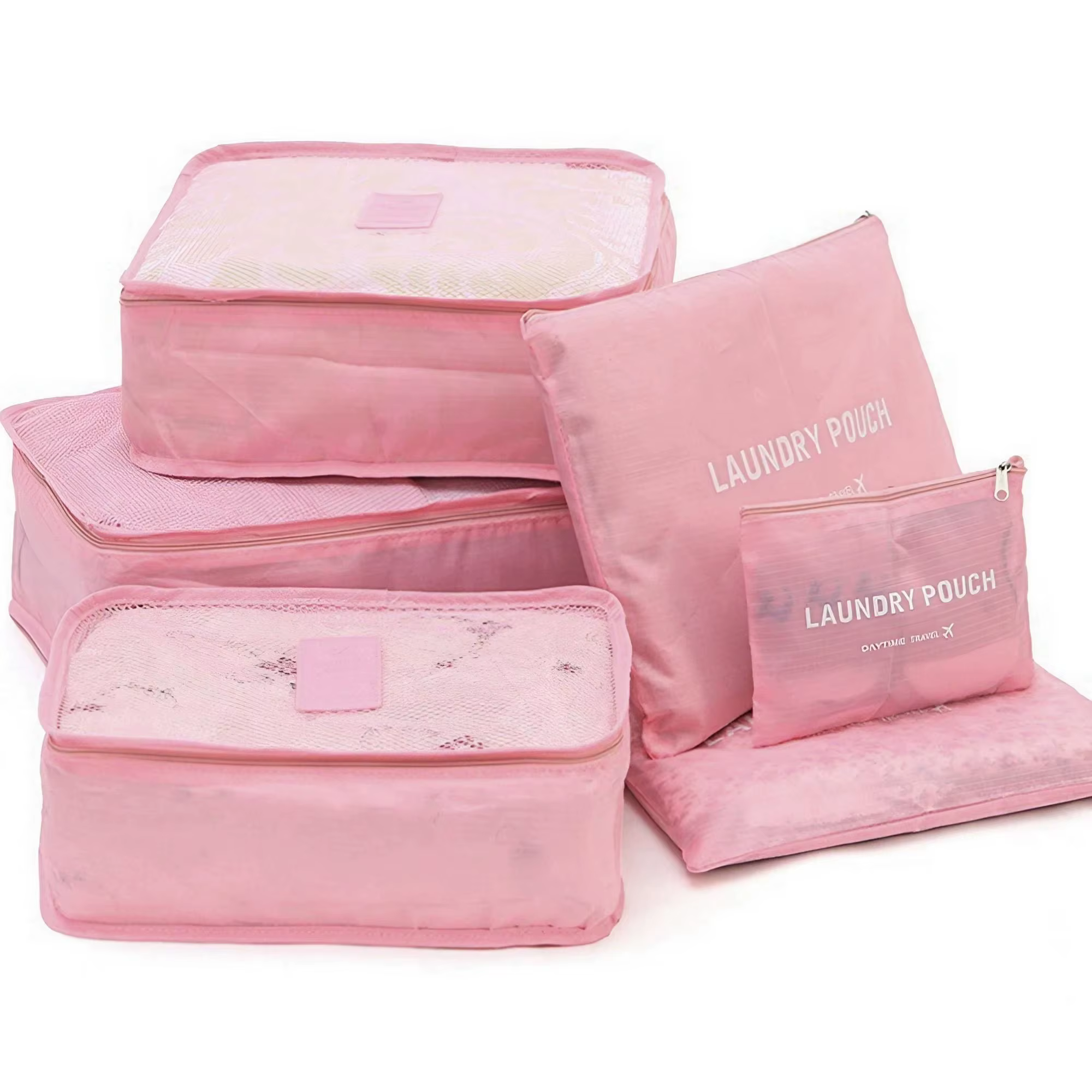 1 ensemble/6 pièces sac de rangement de voyage ensemble pour vêtements organisateur bien rangé pochette à bagages