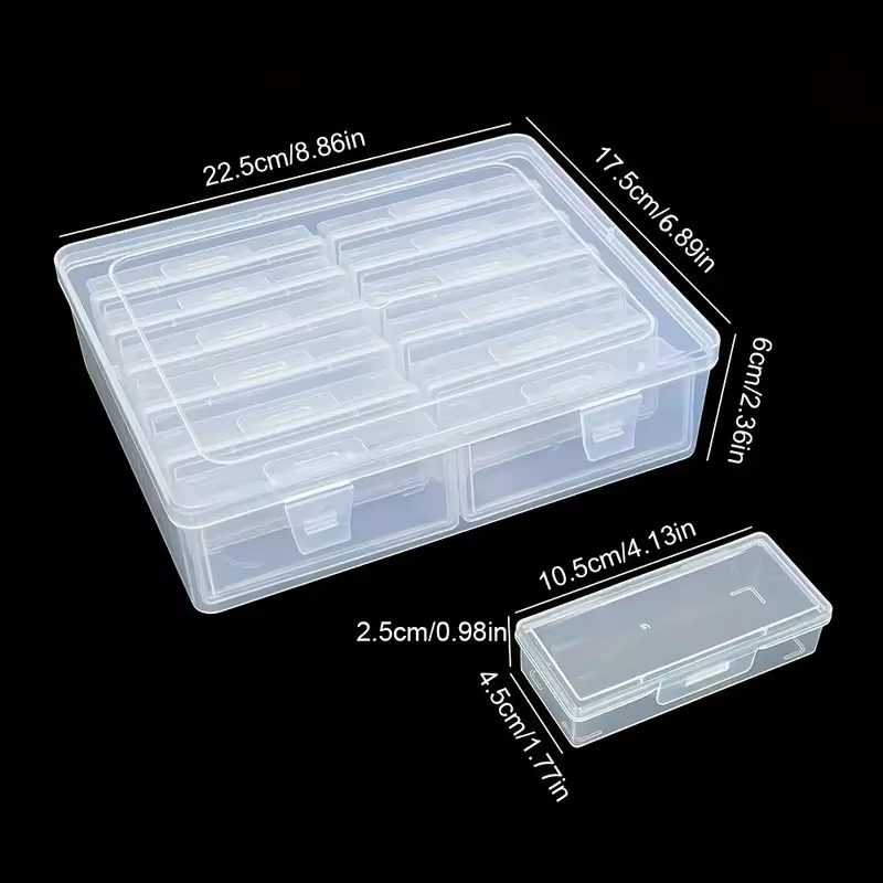 Boîtes de rangement rectangulaires réglables 6/12 compartiments