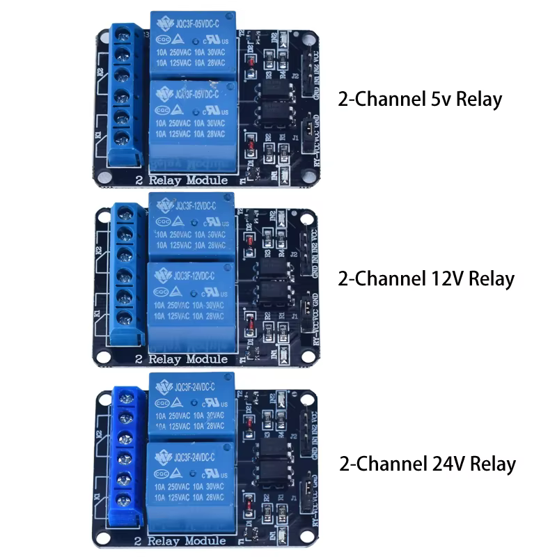 Bouclier de carte de Module de relais à 8 canaux DC 5V 12V 24V 1 2 4 6 avec optocoupleur/déclencheur de niveau haut et bas pour Arduino Raspberry