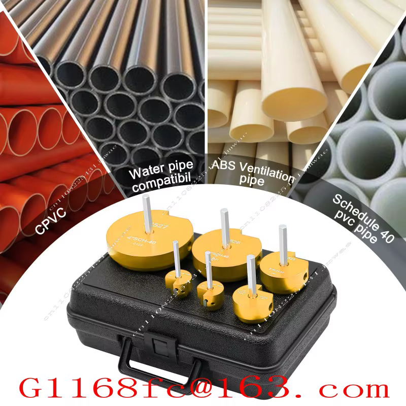 Ensemble de 8 pièces, alésoir PVC 7 pièces pour raccords de tuyaux