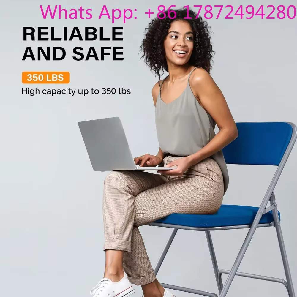 Chaises pliantes rembourrées avec coussin d'assise épais, chaises pliantes durables et extra confortables