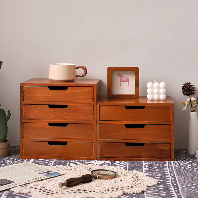 Tiroirs de rangement en bois