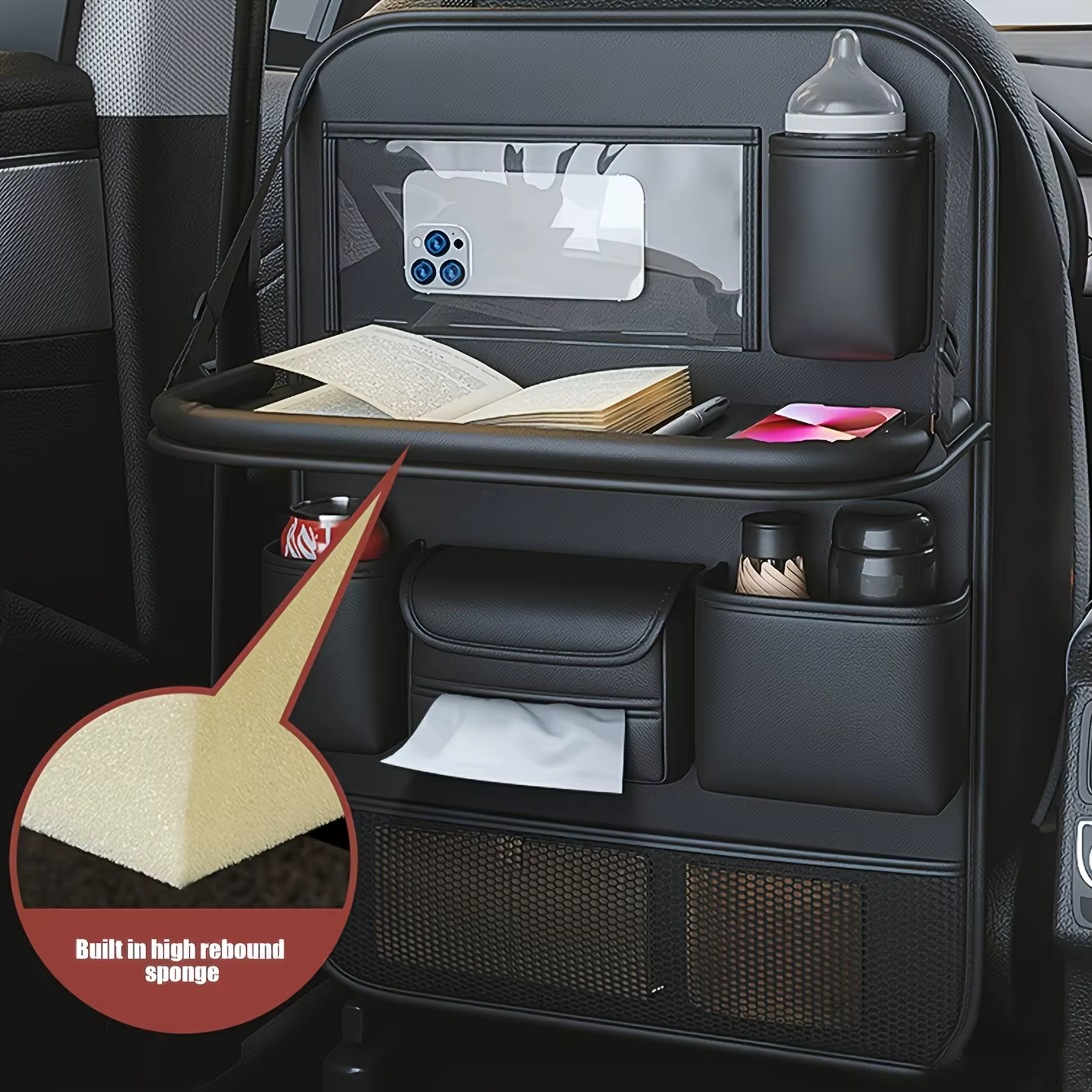 Boîte de rangement pour dossier de siège de voiture