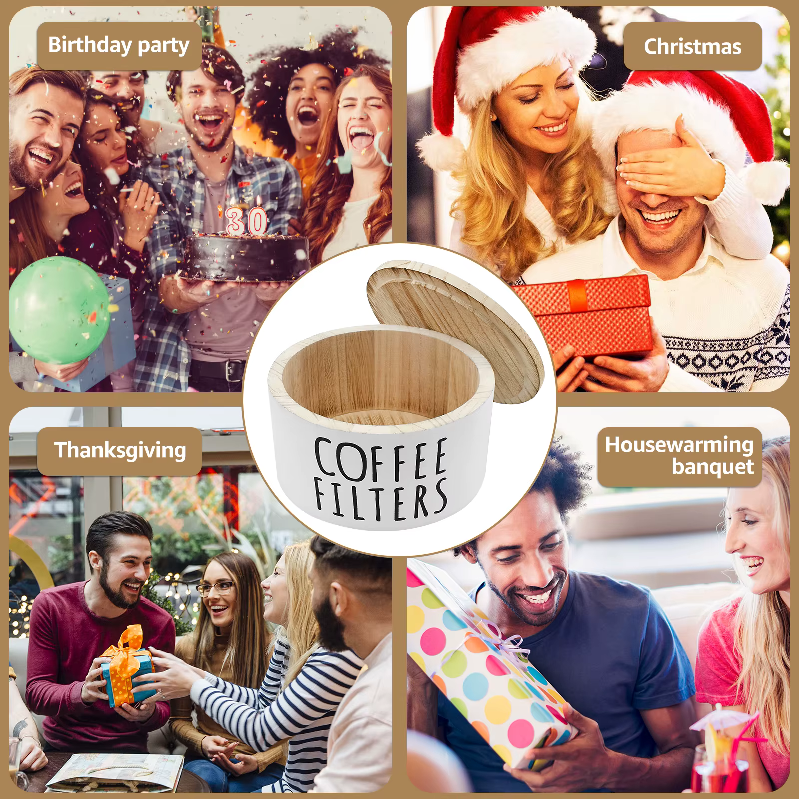 Porte-filtre à café avec couvercle
