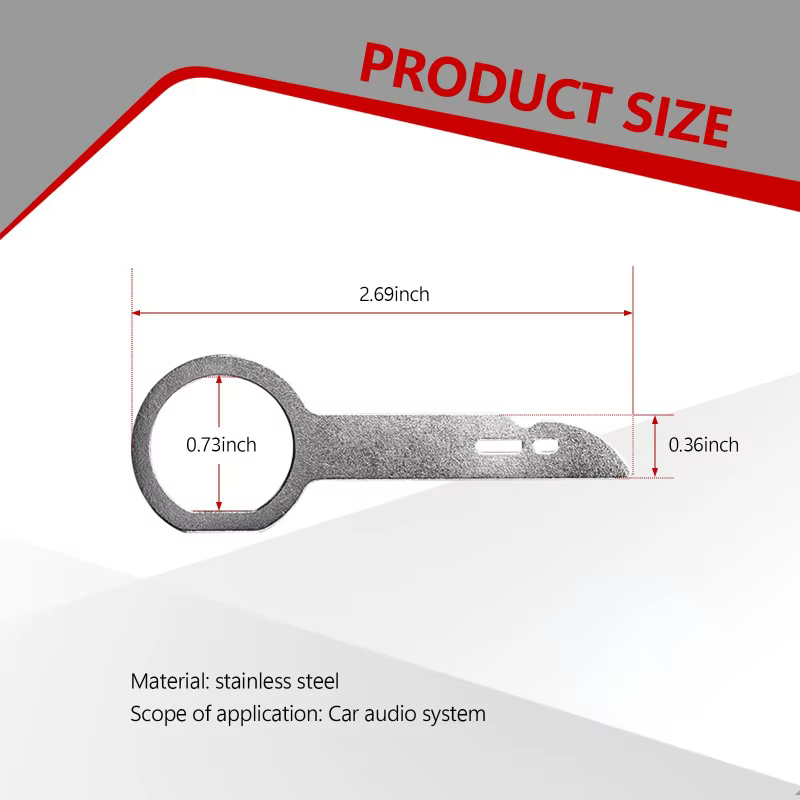 Outil de retrait d'autoradio, extracteur stéréo, clé de déverrouillage, unité principale, outil d'installation Audio pour VW Audi Ford Mercedes Benz Skoda 4 pièces