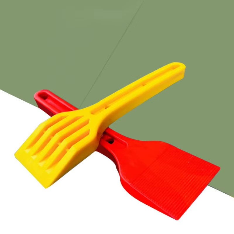 Lève-vitre et racloir double vitrage robuste en plastique ABS, conception colorée jaune/rouge pour vitrage de fenêtre