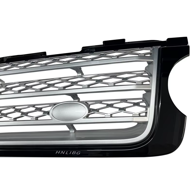 Grilles de course pour Land Rover Range Rover 2010, modèle original, grille de pare-chocs avant en maille argentée à bords noirs, accessoire de voiture Lr028108