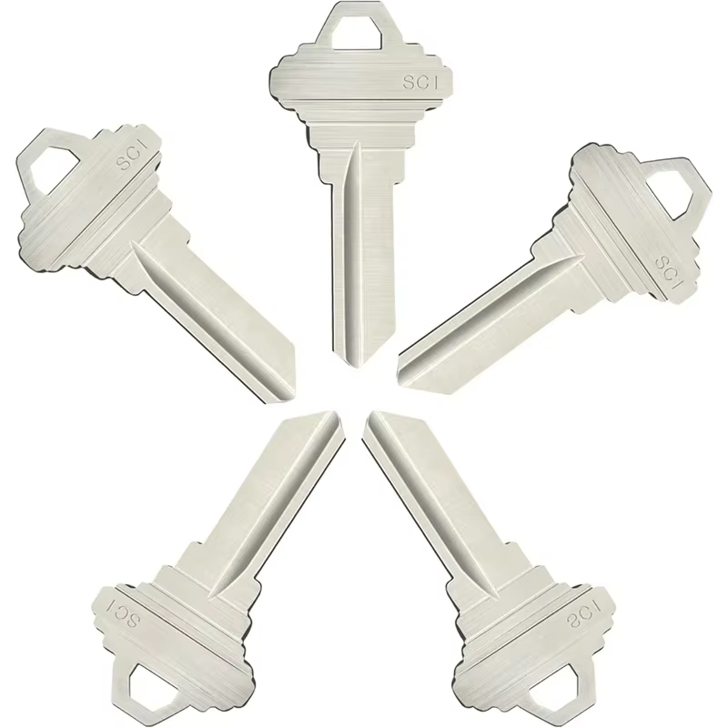 CEA Blank Keys SC1 – paquet de 50 clés vierges en laiton pour maison et bureau