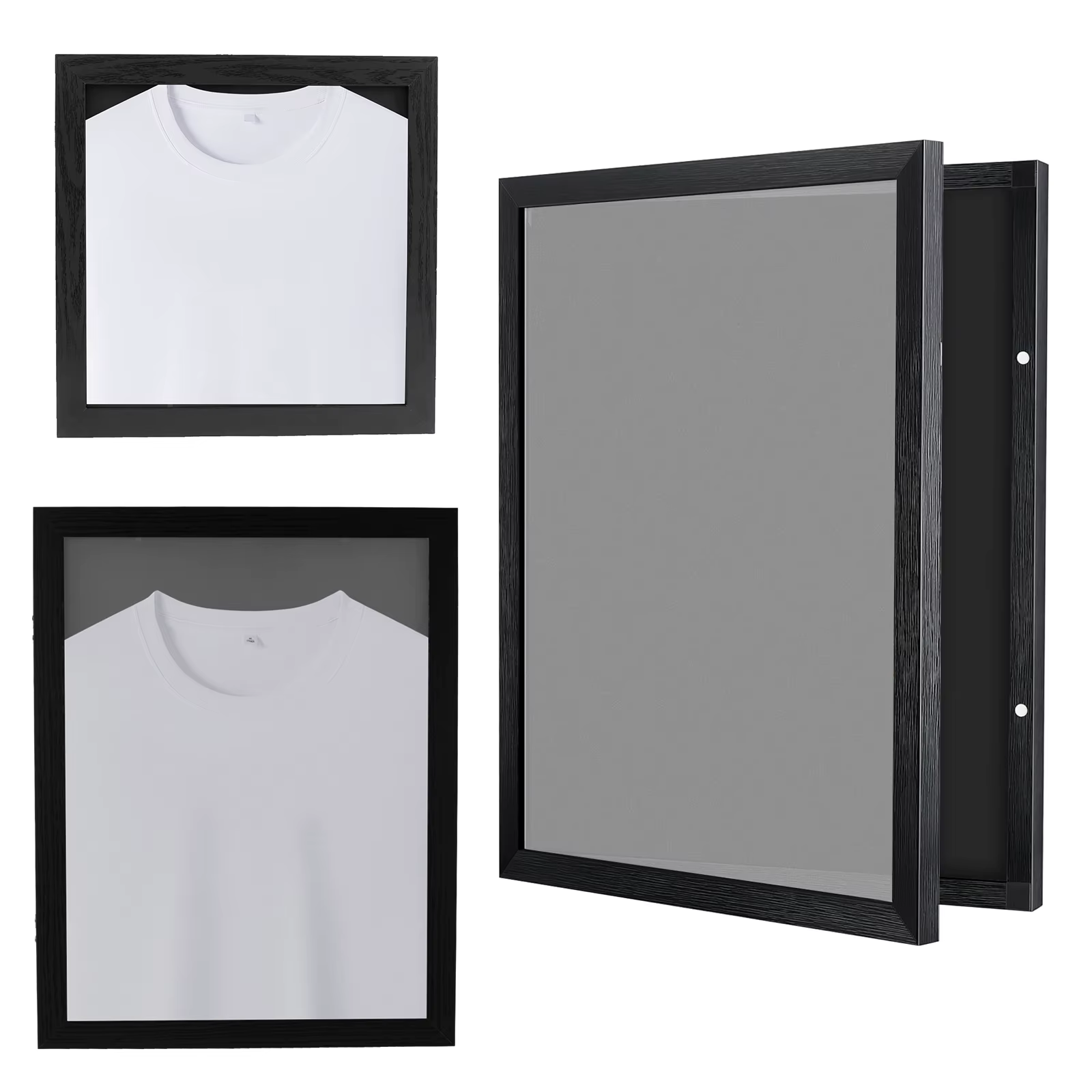Cadre d'affichage de t-shirt en bois