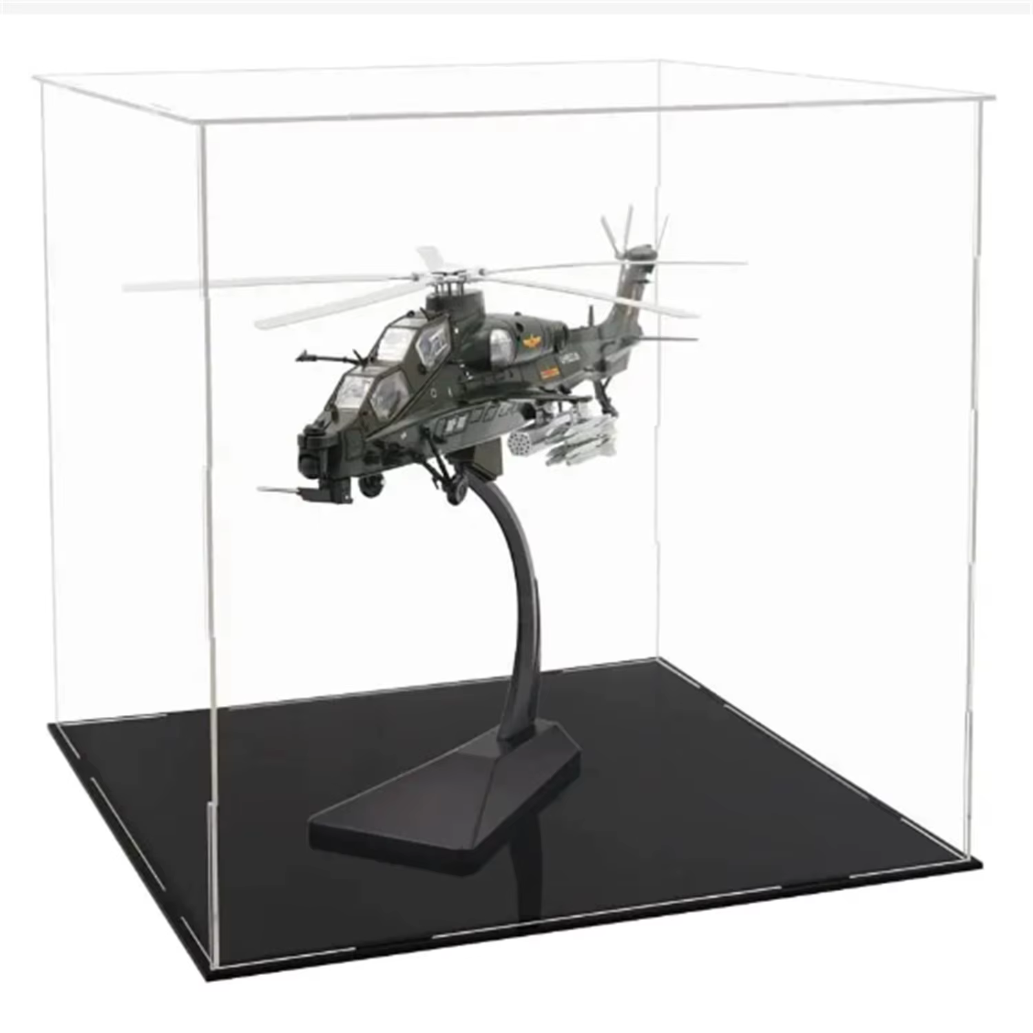 Présentoir en acrylique transparent assemblé de 11 tailles pour protéger les objets de collection