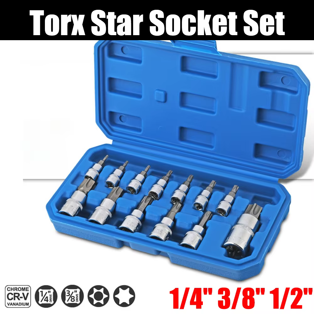 Jeu de douilles Torx et étoile e-torx