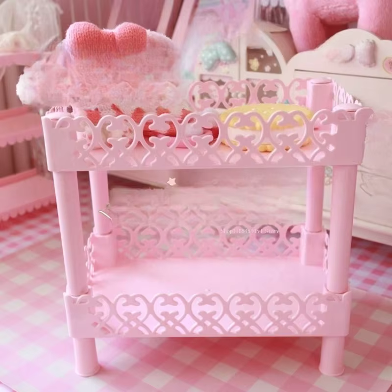 Étagère de rangement rose à 2 ou 3 niveaux