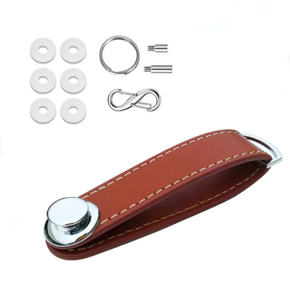Pochette pour clés de voiture, étui porte-monnaie, chaîne, portefeuille, collecteur d'anneaux, femme de ménage, organisateur de clés de poche, porte-clés intelligent en cuir