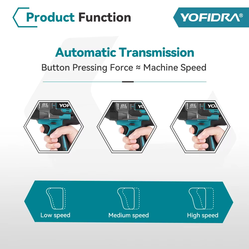 YOFIDRA 3300N.M clé à chocs électrique sans brosse à couple élevé 3/4 pouces clé sans fil outil