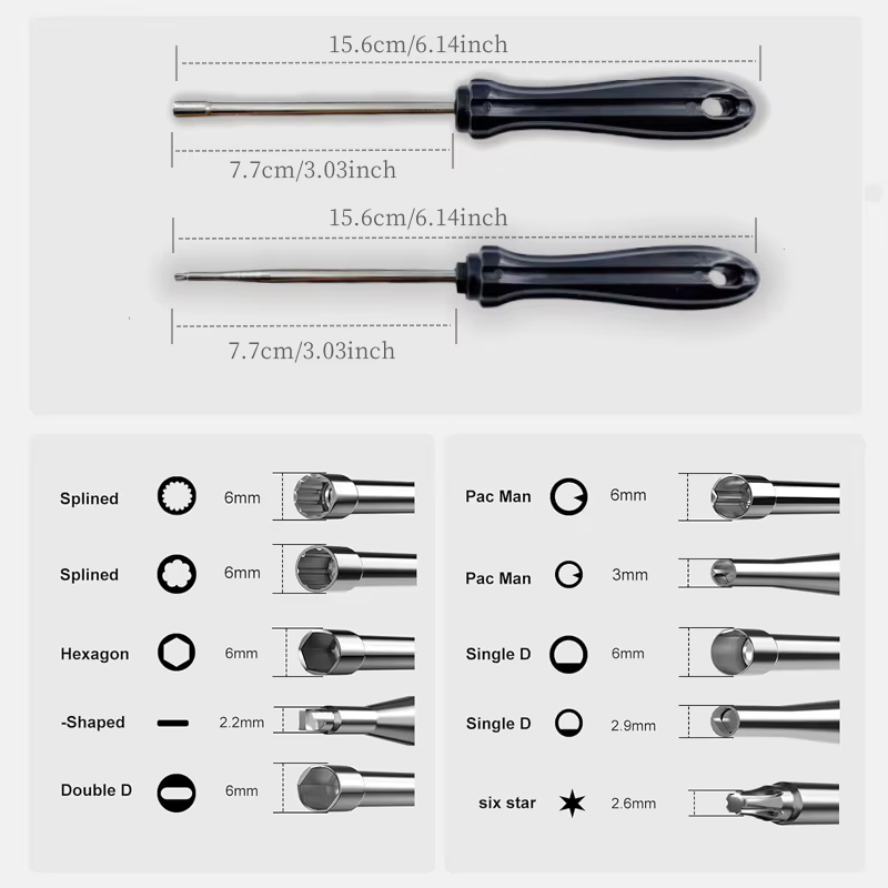 Kit d'outils de réglage du carburateur 10 pièces pour moteurs à 2 temps – Compatible avec les tronçonneuses et les