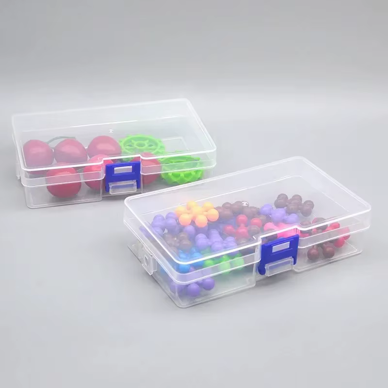 Boîte en plastique transparente rectangulaire pour embouts de tournevis