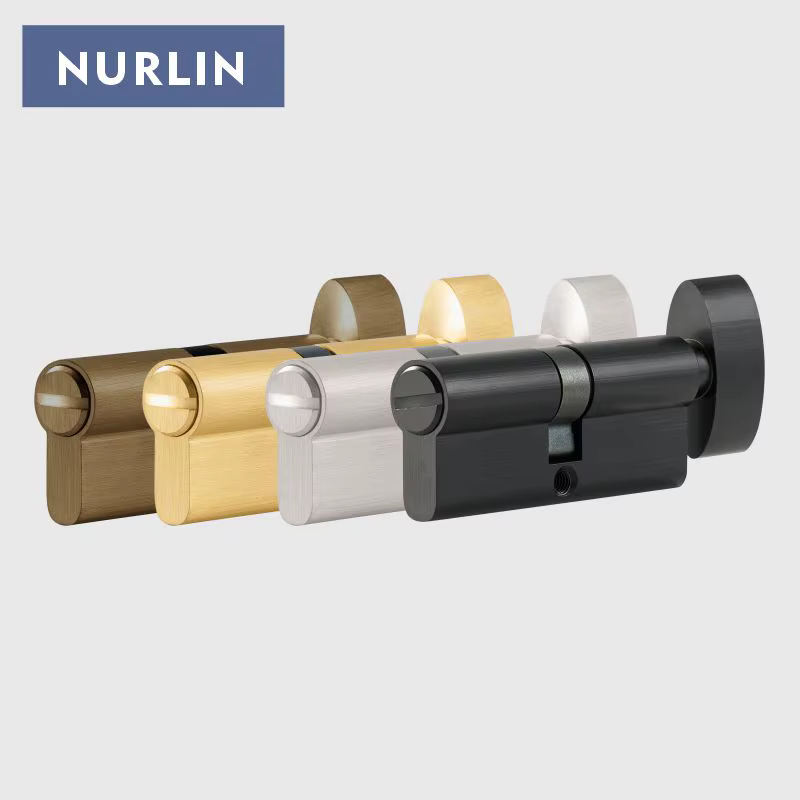 NURLIN-Clé de cylindre de serrure en laiton de style européen, profil UE