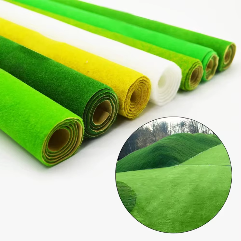 Tapis d'herbe artificielle 41x100cm pour bricolage, micro-paysage, décoration de jardin, modèles de scènes, fausse pelouse, tapis d'herbe artificielle pour jardin