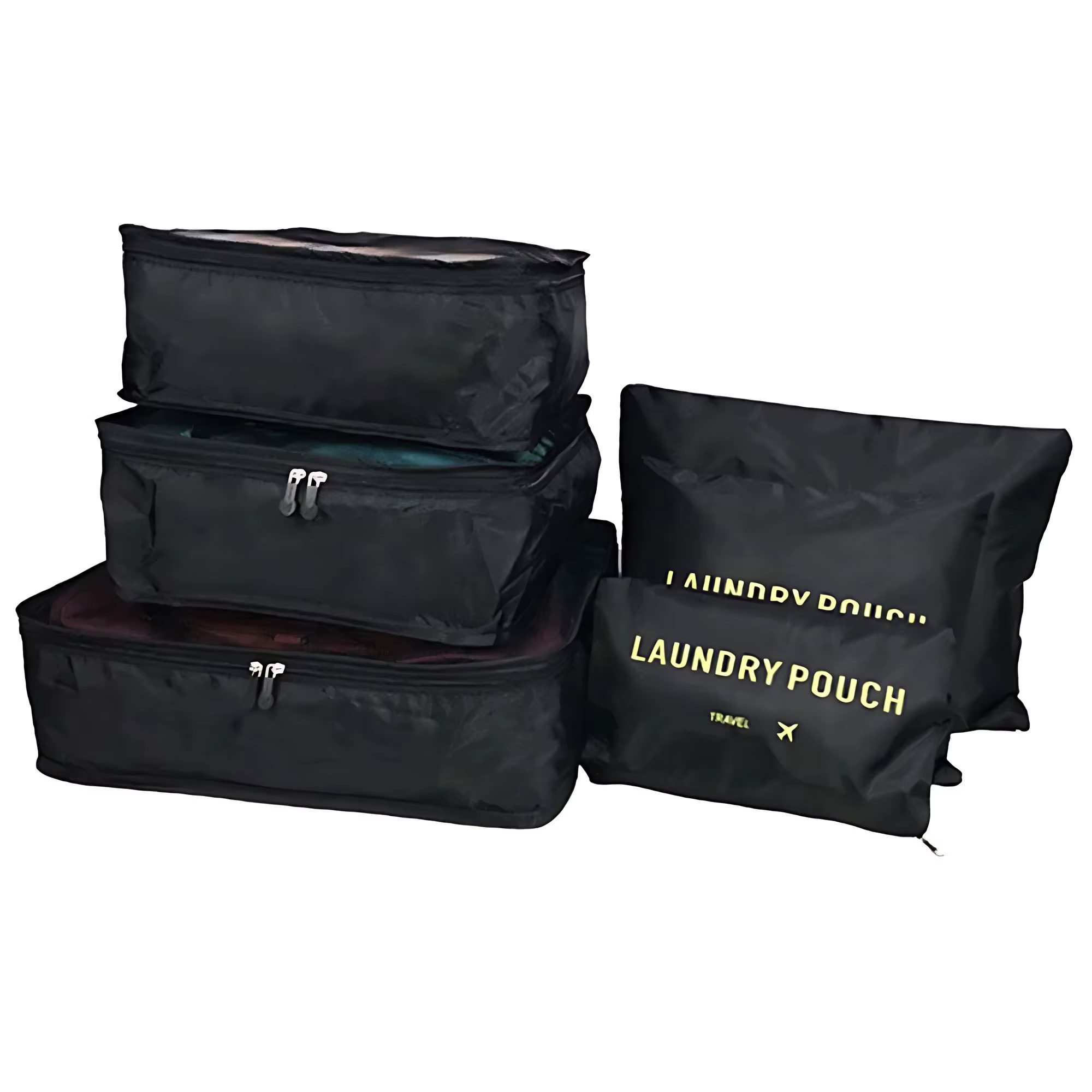 1 ensemble/6 pièces sac de rangement de voyage ensemble pour vêtements organisateur bien rangé pochette à bagages