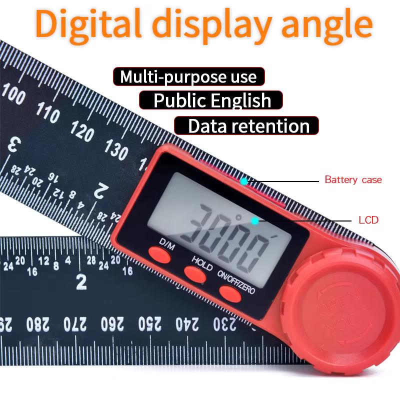 Règle de recherche d'angle numérique 200mm 8 ''