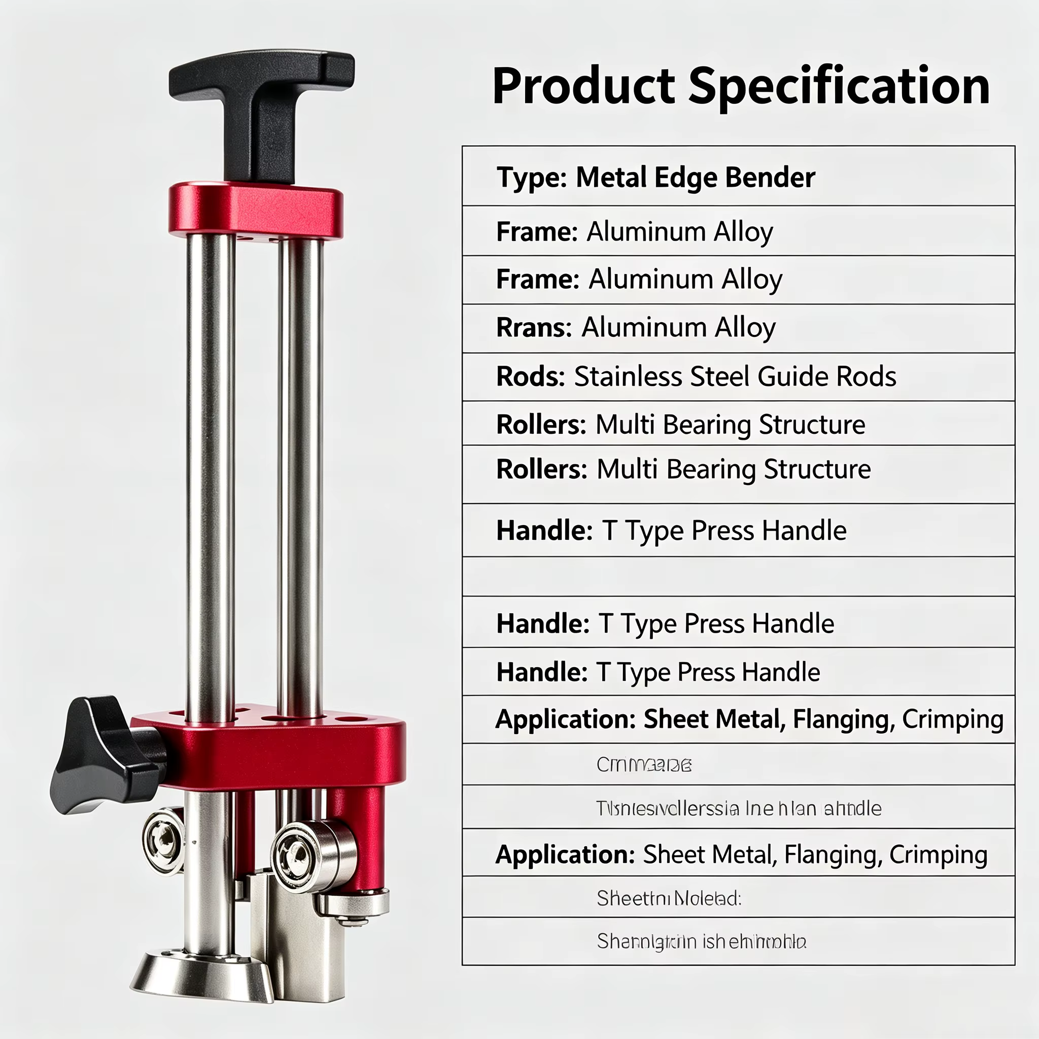 Machine à plier les tôles métalliques portable à 2 axes