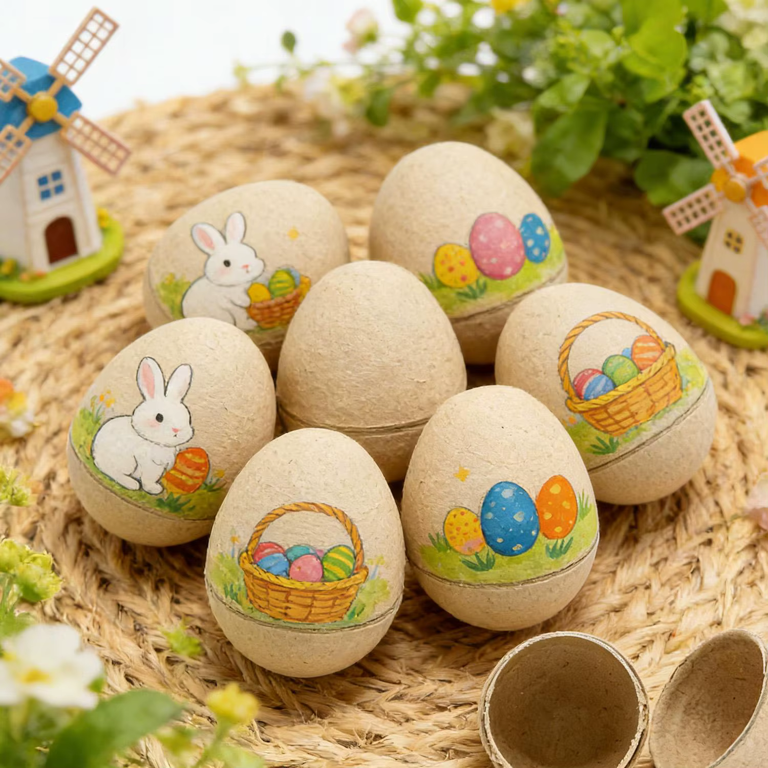 Oeufs de pâques en papier rechargeables