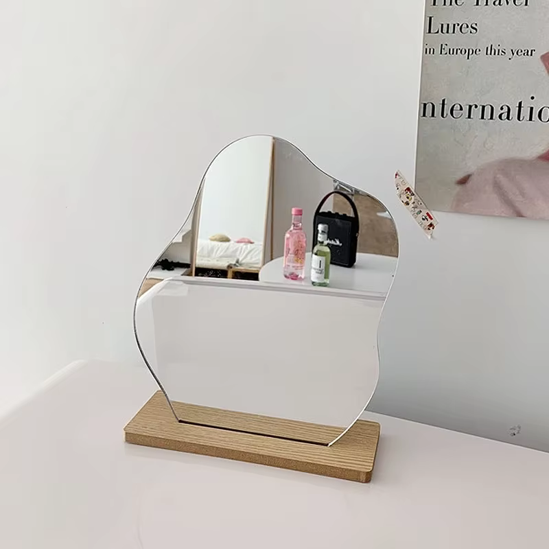 Ins-Miroir de Maquillage en Acrylique Irrégulier