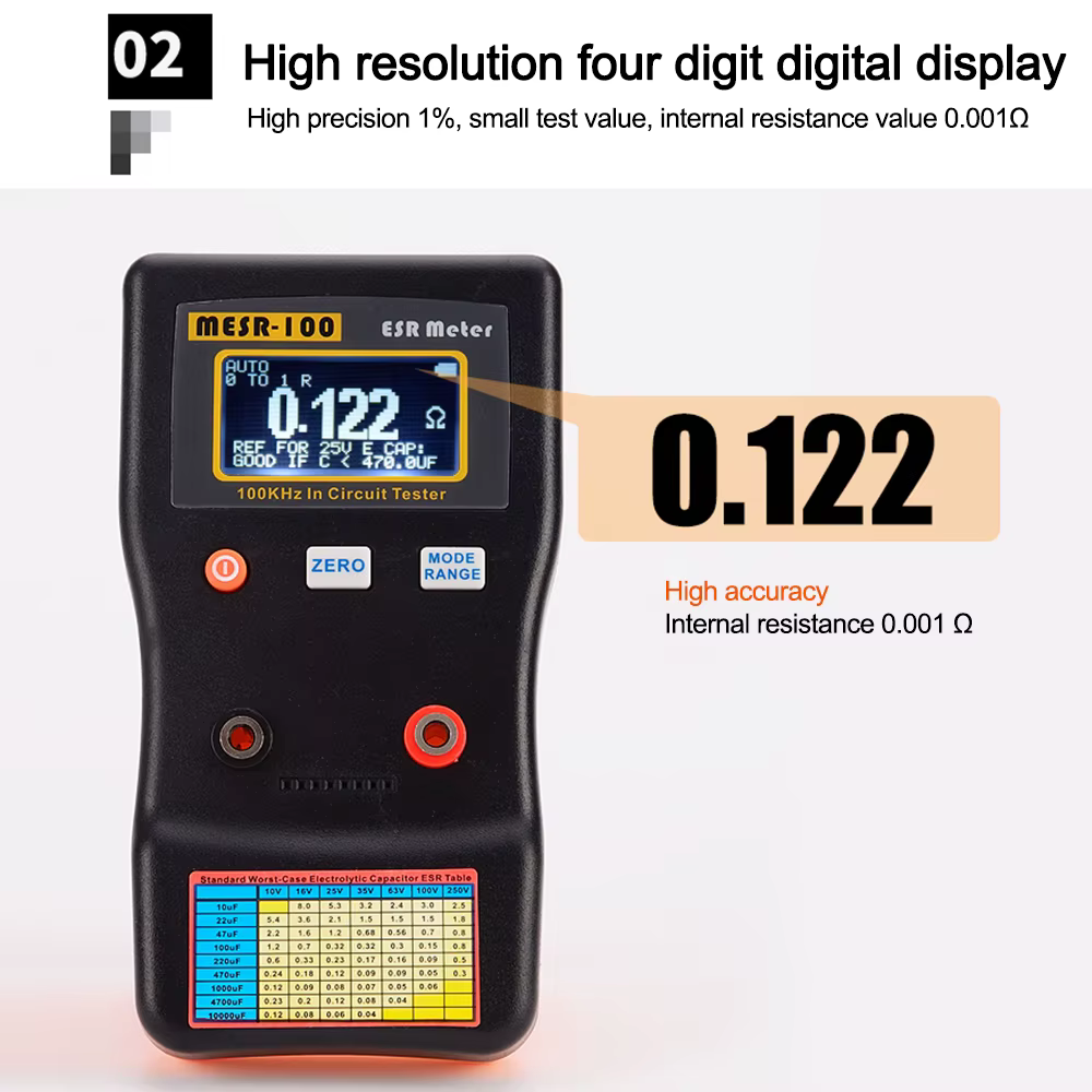 Multimètre MESR-100 ESR puzzles itance Ohm mètre professionnel mesure interne 02/10/2018
