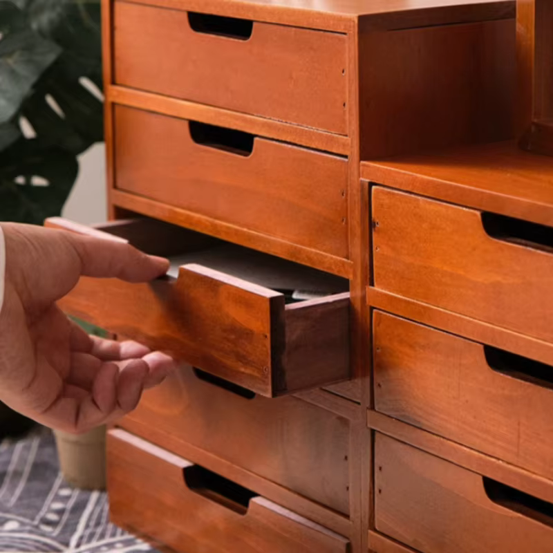 Tiroirs de rangement en bois