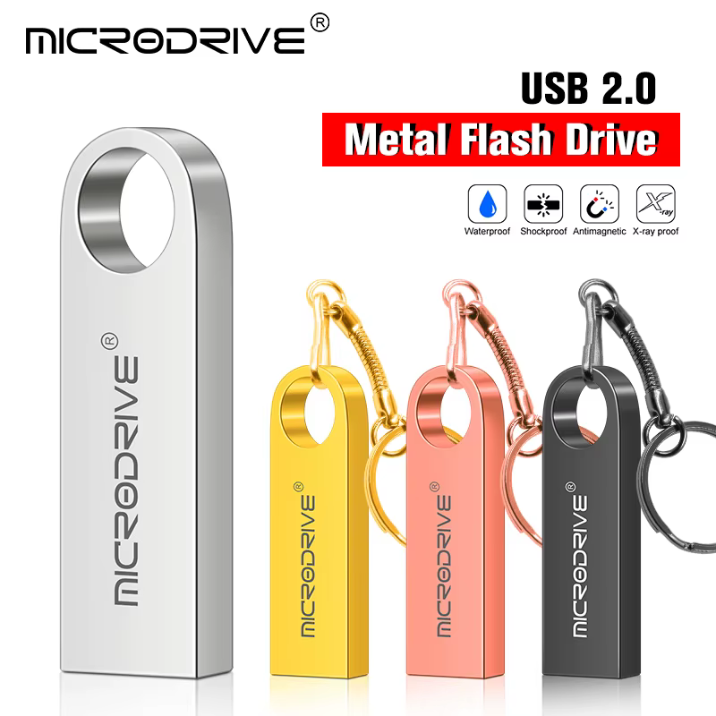 Clé USB 128 Go, Clé USB Métallique Étanche 4 Go 8 Go 16 Go 32 Go 64 Go 128 Go, Clé USB U Disk
