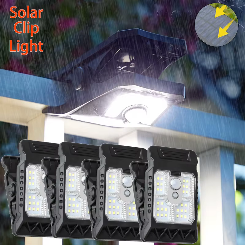 Lampe solaire d'extérieur avec capteur de mouvement à Clip