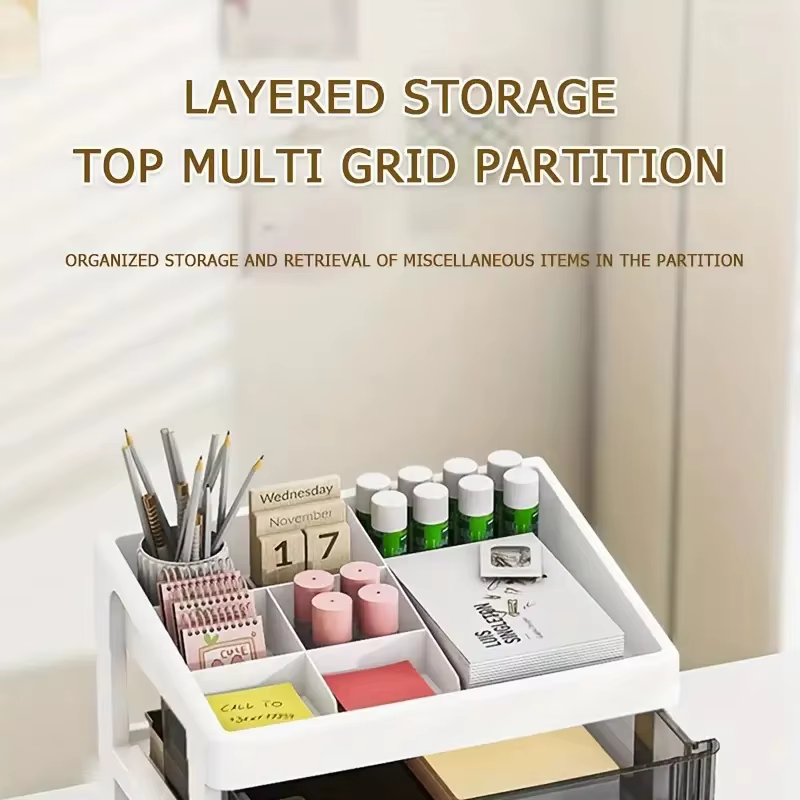 Tiroir de rangement de bureau, organisateur de papeterie Transparent, fournitures de bureau, boîte d'accessoires, boîtes d'organisation en plastique pour l'école
