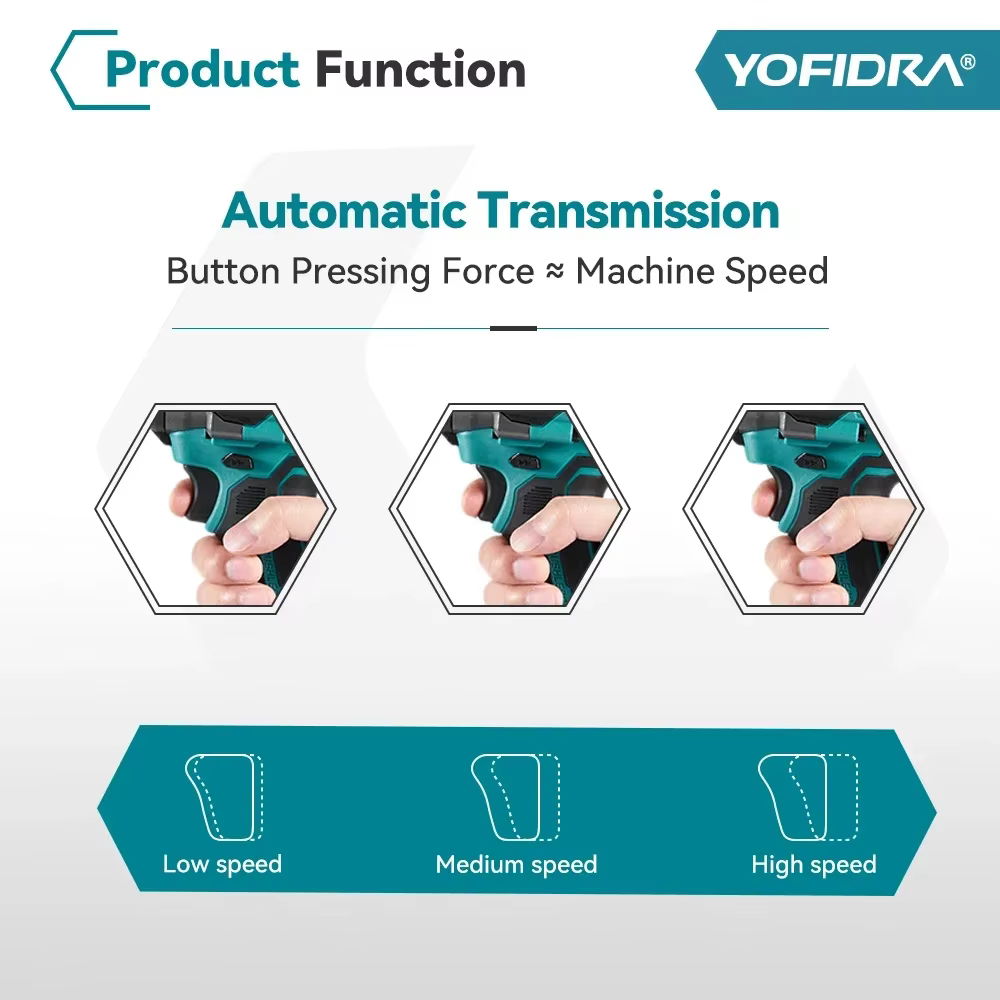 YOFIDRA clé à chocs électrique dynamométrique sans brosse clé