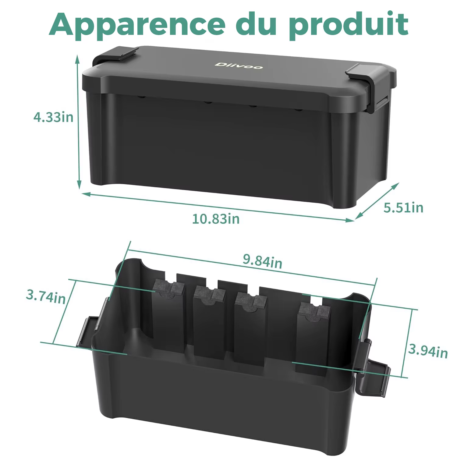 Boîte électrique étanche Diivoo pour connexion de câbles extérieurs