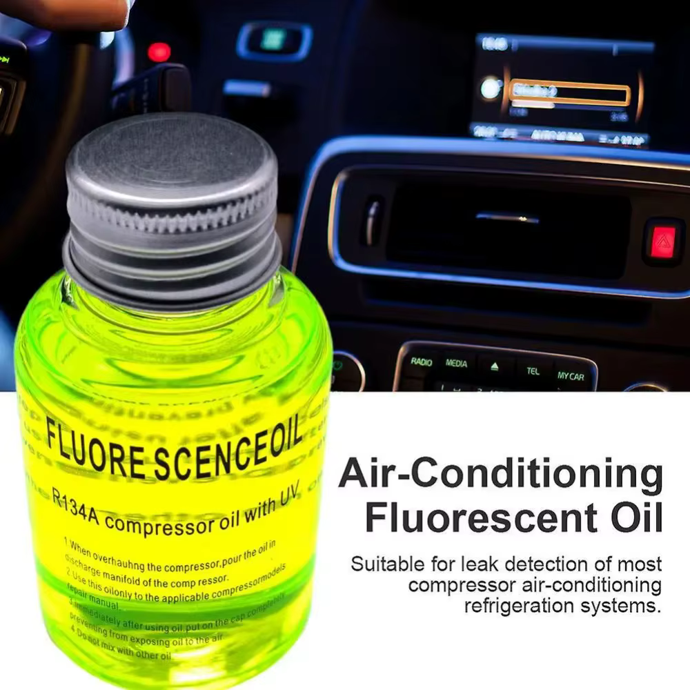 Outil de traceur de détection de canalisation de lumière d'huile de réparation de climatisation de voiture fluorescente