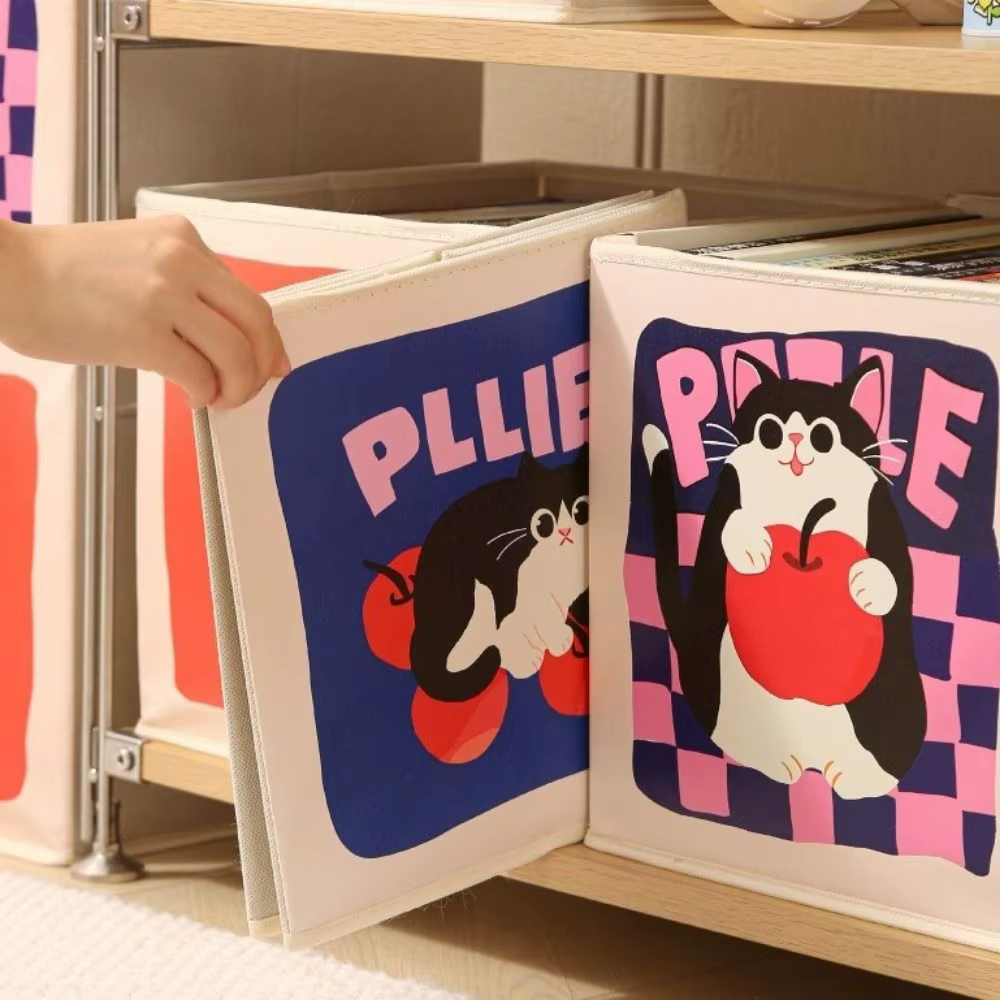 Boîte de rangement pliable en forme de cube