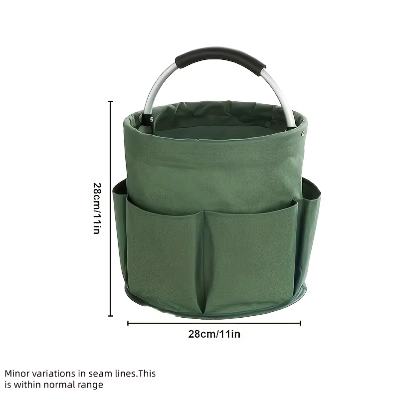 Panier de rangement pliable avec poignée et plusieurs poches - Portable